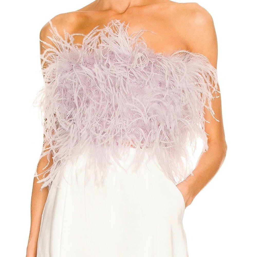 ZAINA Lavender Feather Bustier